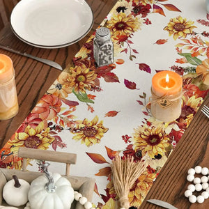 Autumn Sunflower Pattern Table Runner