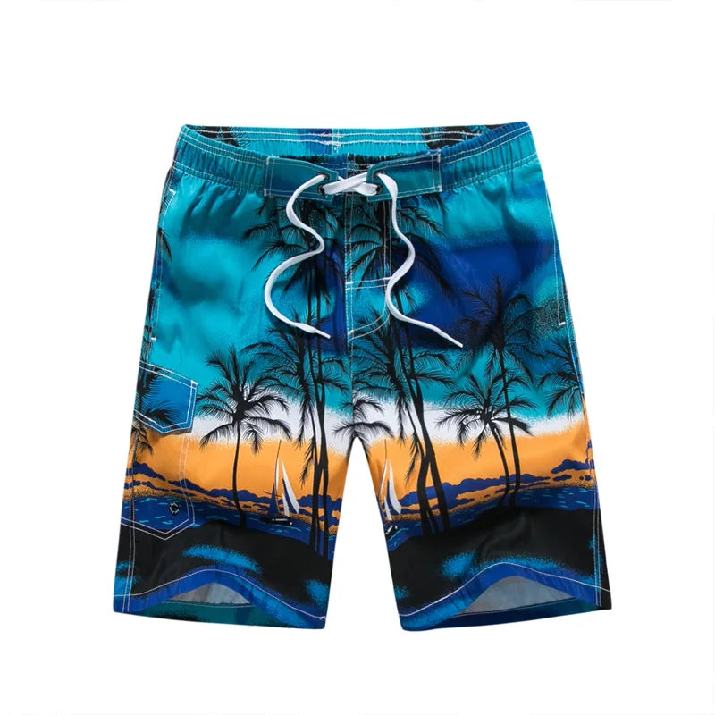 Quick Dry Print Boarded Shorts