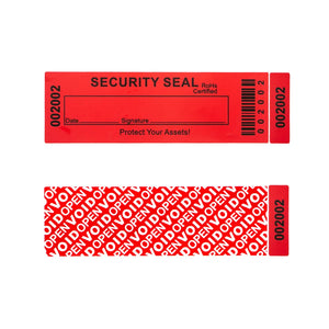 Red Large 35x120mm Tamper Evident Labels