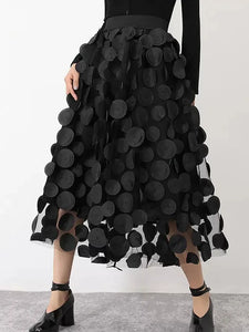 Designer Black Long Skirt