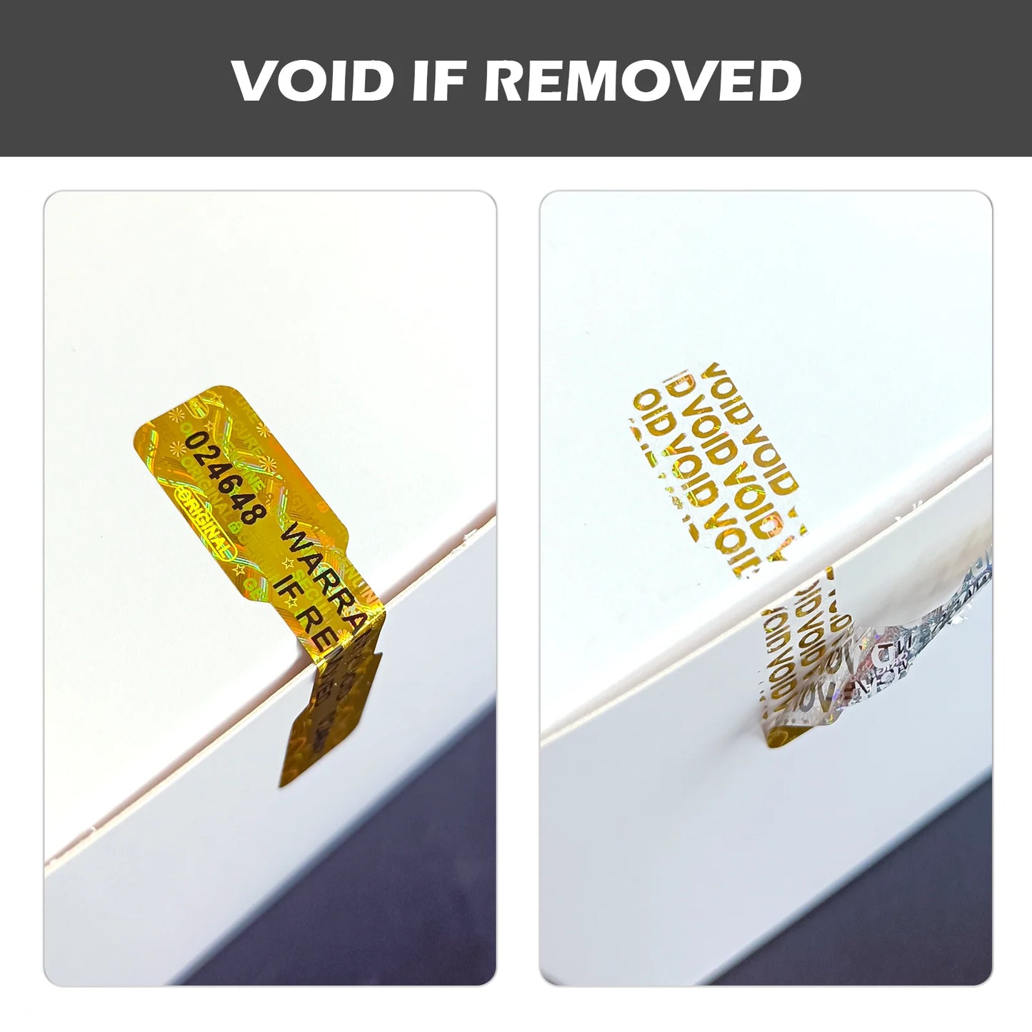 5x1cm Bone Shape Holographic Security Seals