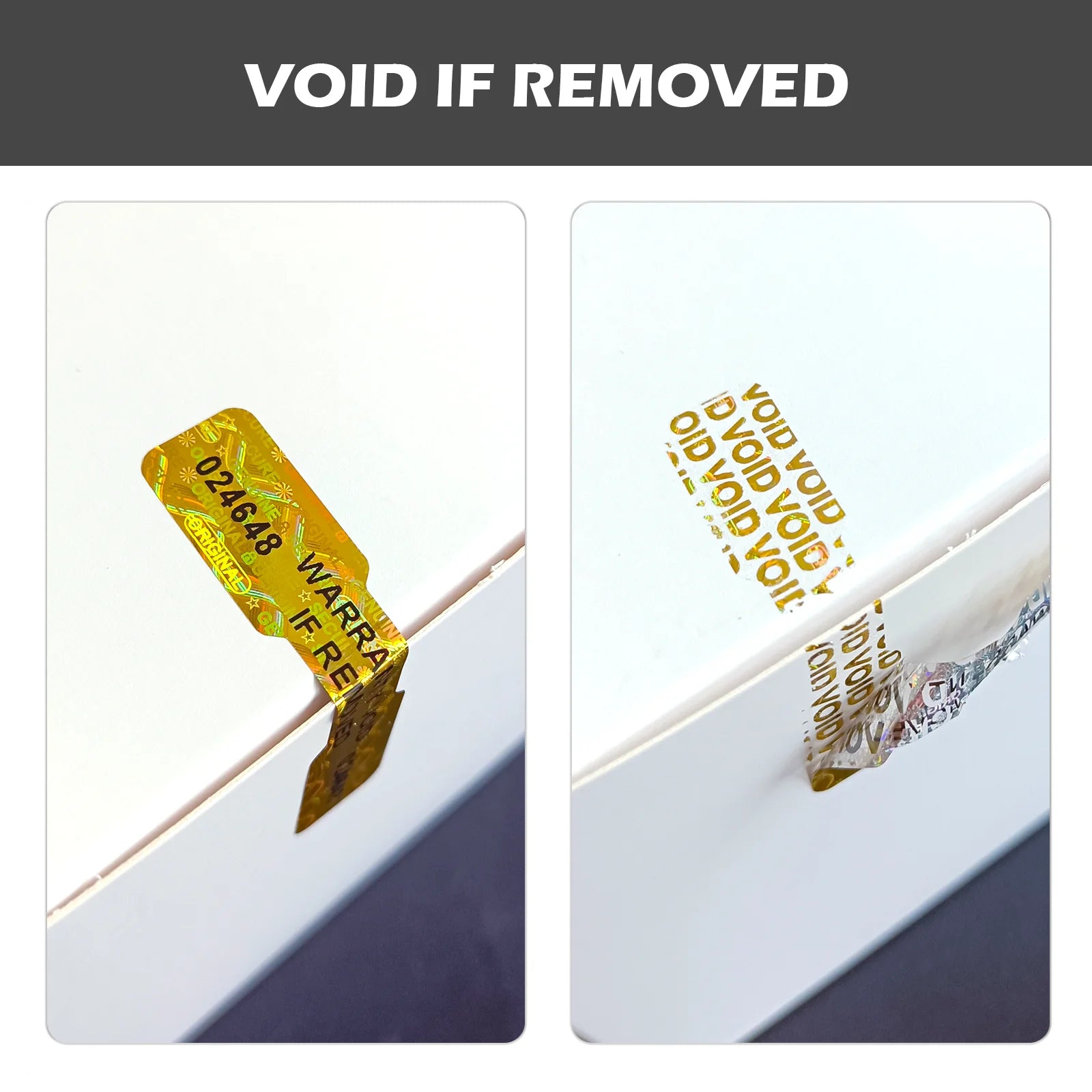 5x1cm Bone Shape Holographic Security Seals