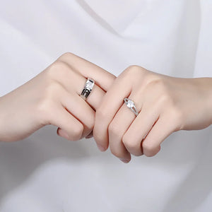 AAA Zircon Paired Couple's Rings