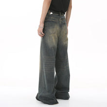 IEFB Washed Wide Leg Denim Pants