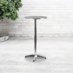 23.25" Round Aluminum Indoor-Outdoor Bar Height Table