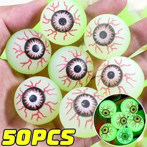 Halloween Eyeball Glow in The Dark Bouncy Ball