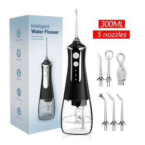 Dental Oral Irrigator Household Water Flosser Oral 5 Nozzles 3 Modes