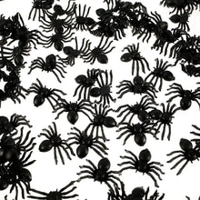 Mini Black Plastic Fake Spiders