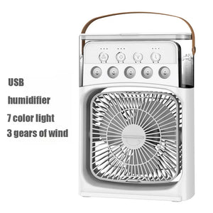 3 In 1 Small Fan Air Conditioner LED Night Light