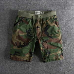 Camouflage Elastic Waist Casual Loose Short Pants