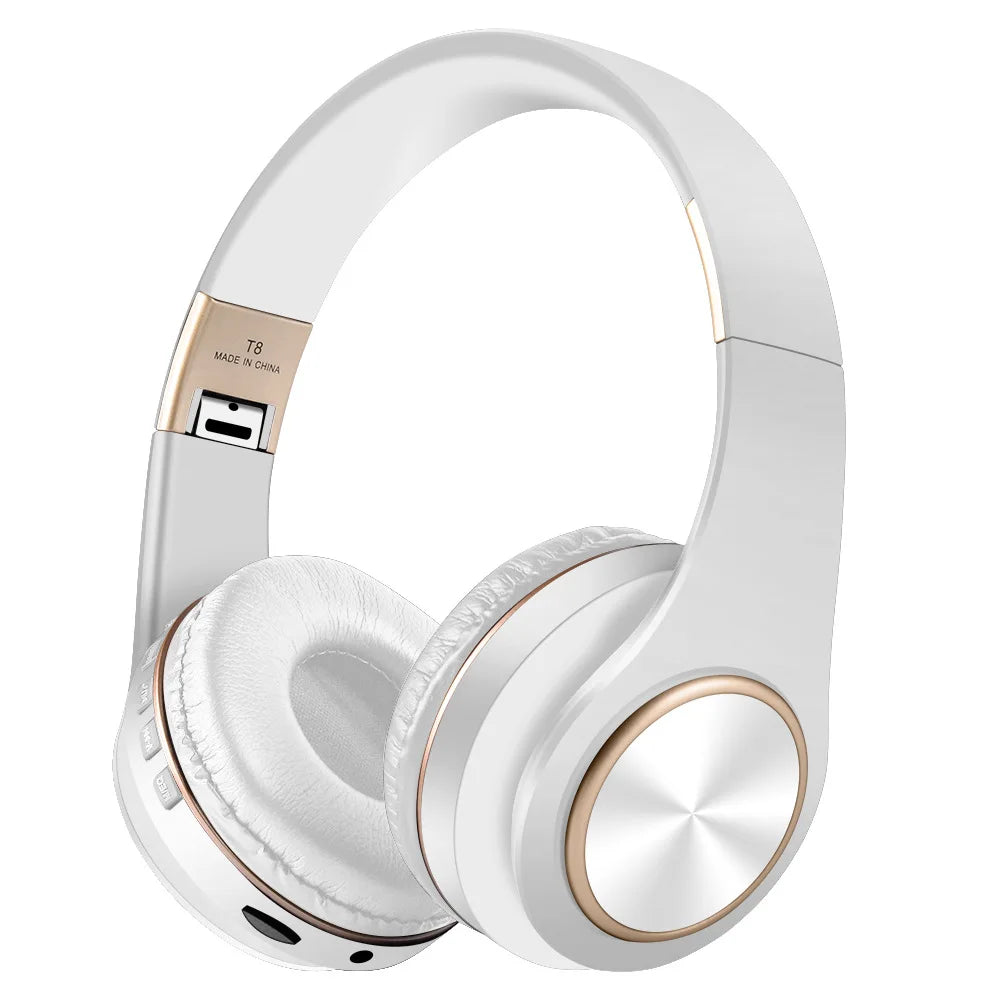 T8 Noise Canceling Foldable Gamer Girl Wireless Headphone