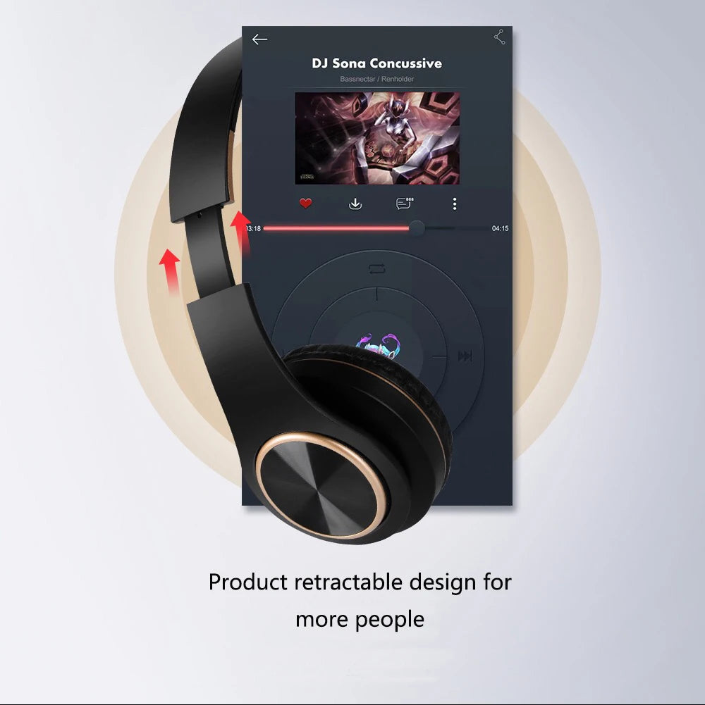 T8 Noise Canceling Foldable Gamer Girl Wireless Headphone