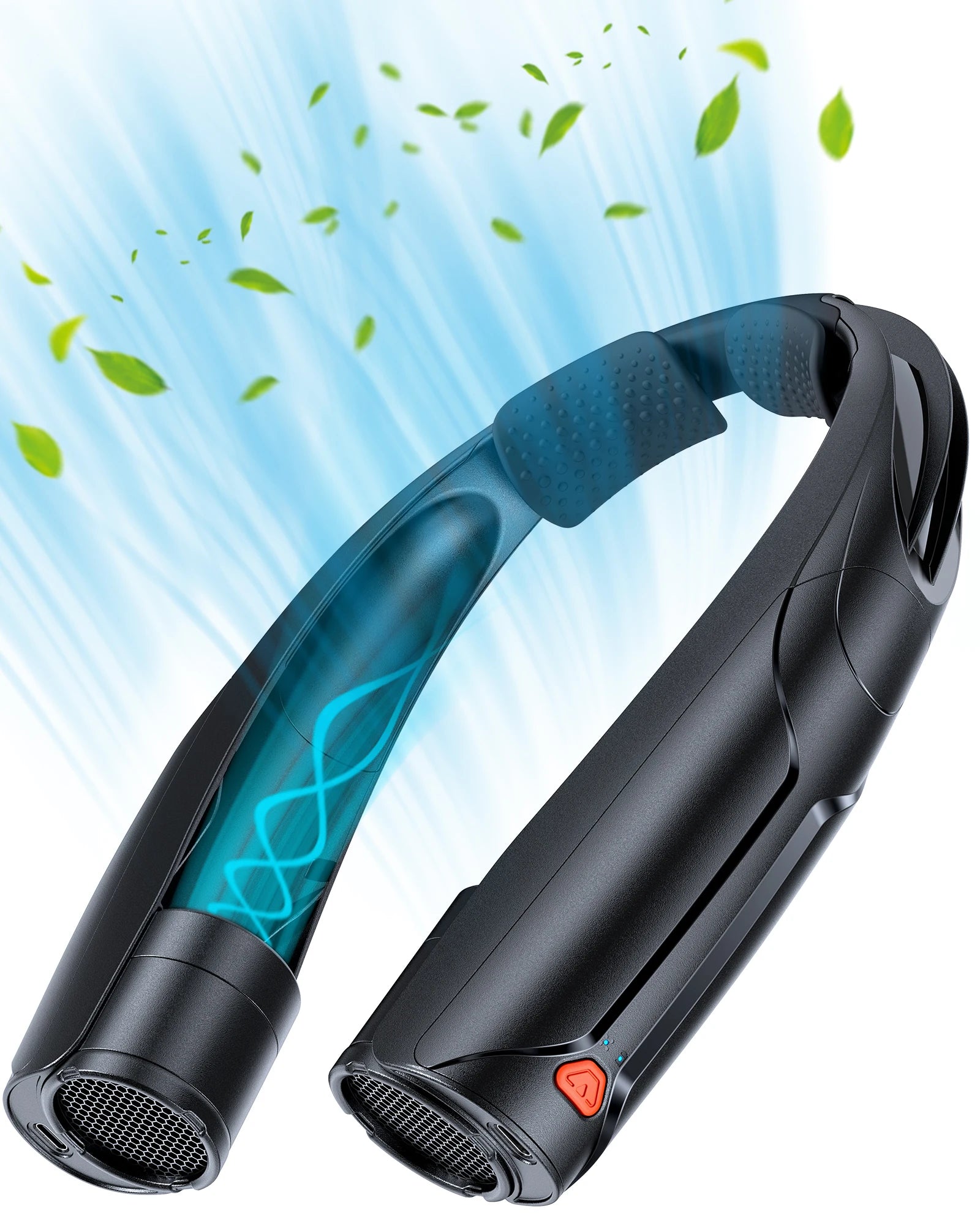 Portable Personal Rechargeable Double Switch Hands Free 6 Speed Neck Fan