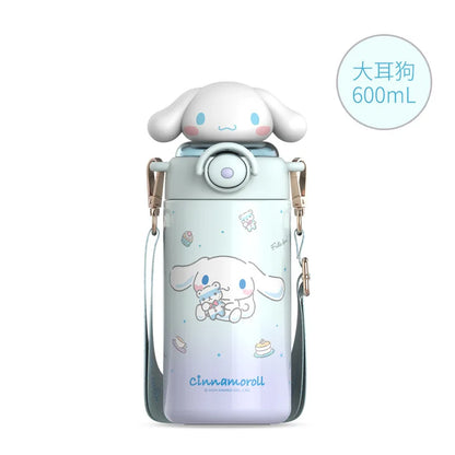 600ml Sanrio Water Stainless Steel Insulated Cup & Straw