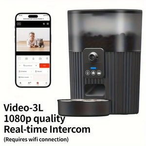PAPIFEED Automatic Pet Feeder with Wi-Fi Remote