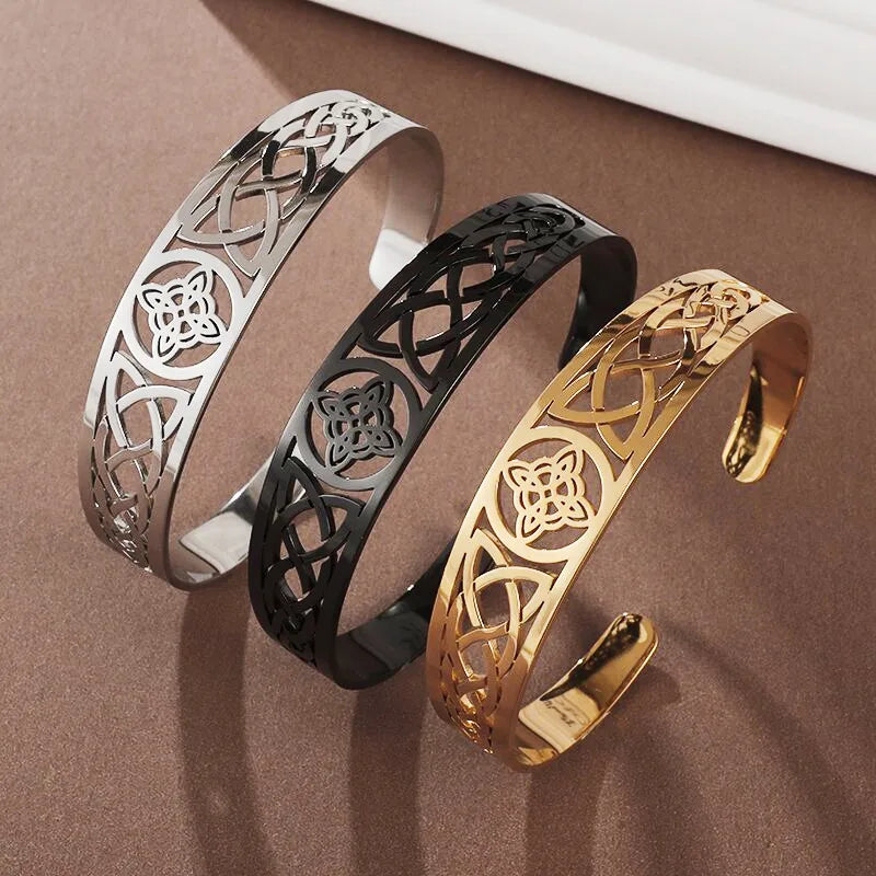 Witch Knot Cuff Stainless Steel Bracelet
