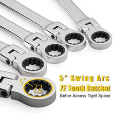 Flexible Ratcheting Combination Wrench Set,