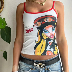 Cartoon Print Tank Top