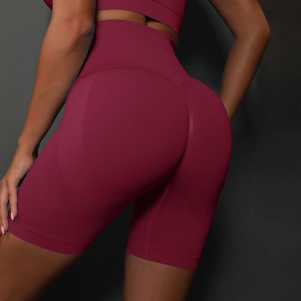 Seamless High Waist Sports Shorts