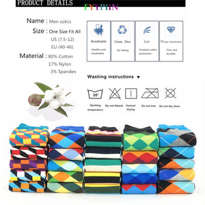 Colorful Designer Print Combed Cotton Socks