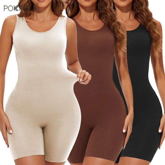 POKARLA Full Coverage Wide Shoulder Body Seamless Shaper