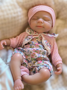 Open Mouth Pascale Full Body Silicone Reborn Girl Doll With Painted Skin