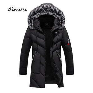 Long Fur Collar Thermal Hooded Coat