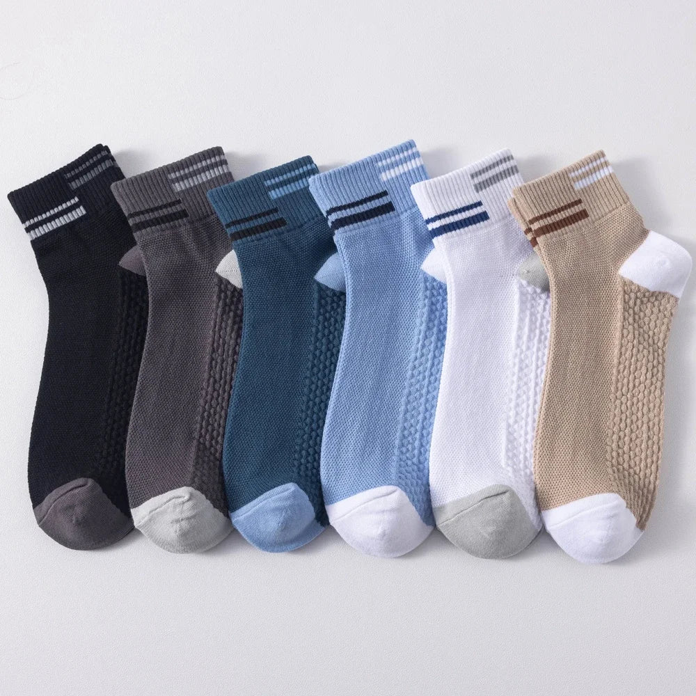 6 Pairs  Cotton Middle Thin Socks
