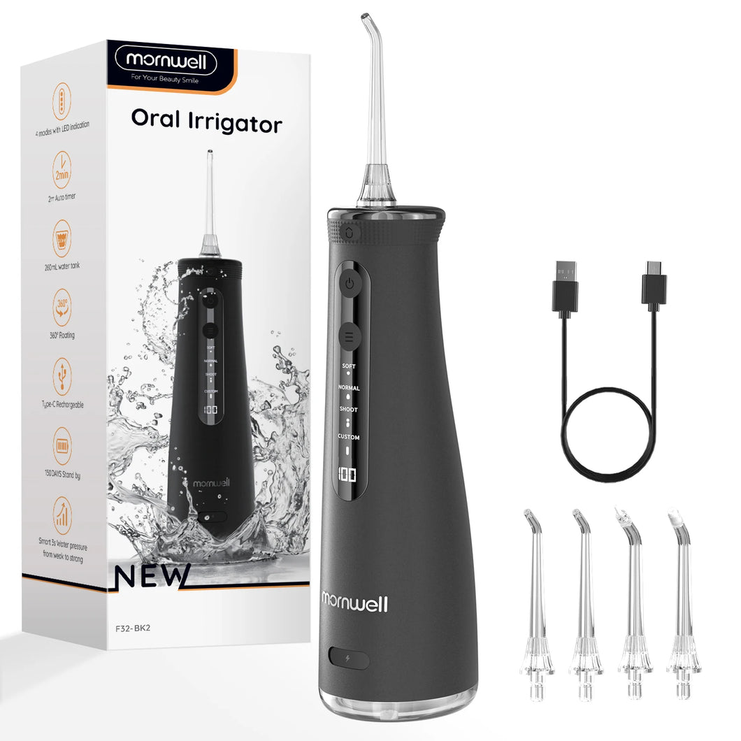 Cordless Water Dental Flosser 4 Jet Tips 4 Modes