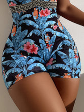 Tropical Print One Piece Swimsuit