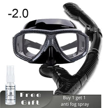 Myopia Diving Mask Snorkel Set with Anti Fog Spray