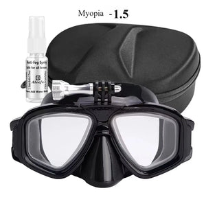 Tempered Lends Diving Mask with GoPro Mount