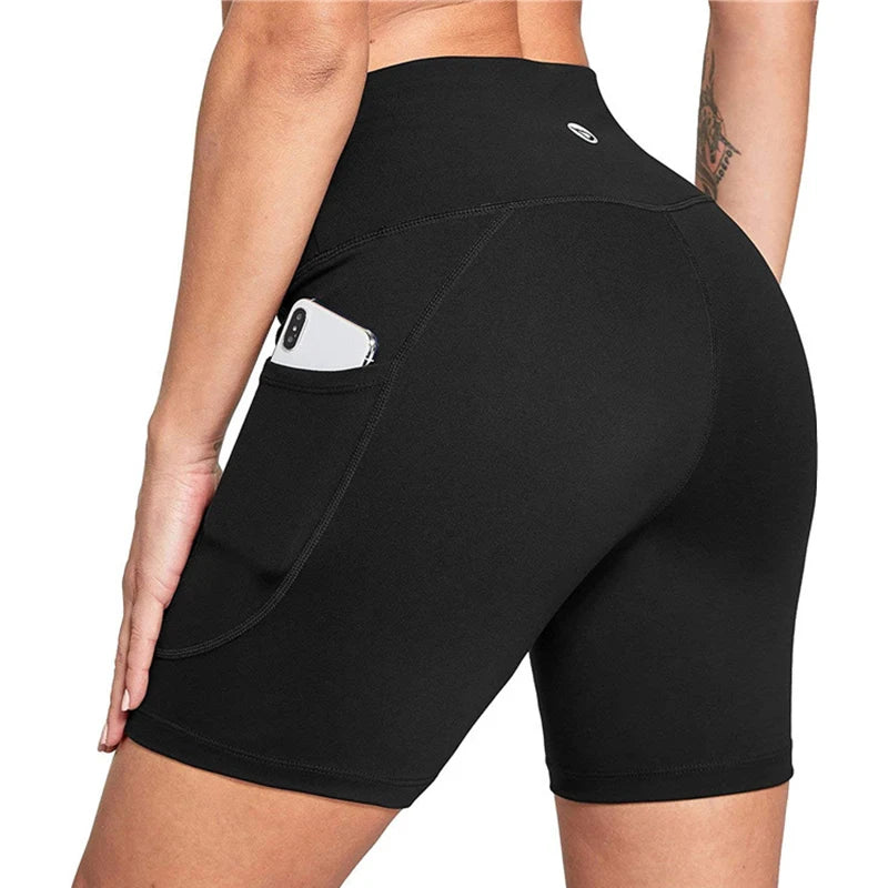 High Waist Pocketed Sport Shorts
