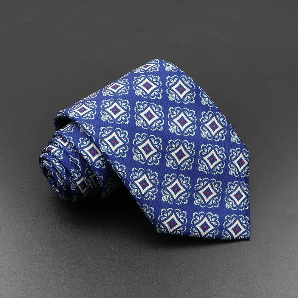 Silk 7.5cm Soft Colorful Novelty Necktie