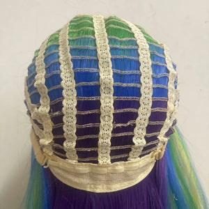 HAIRJOY Synthetic Rainbow Multi Color Heat Resistant Wig