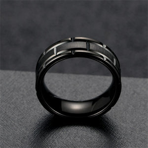 8mm Stainless Steel Solid Titanium Ring