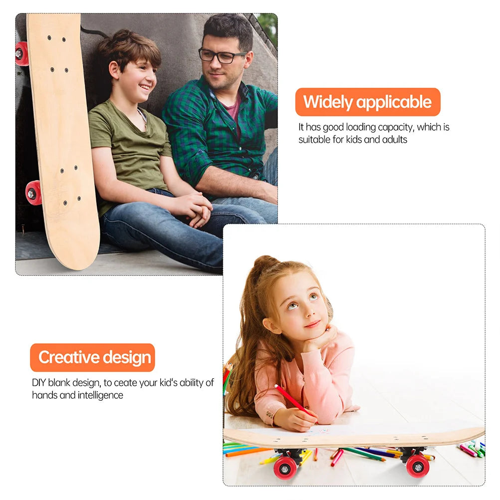 Blank Wooden Deck Longboard Skateboard