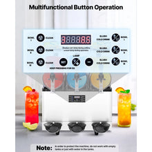 Succebuy 15L Commercial Frozen Drink Maker Triple Tank Slushy Machine