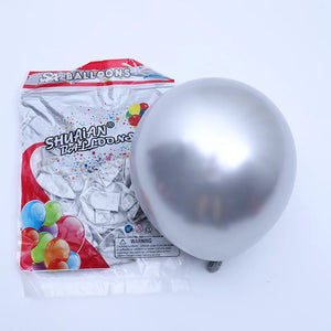 50 pcs 5" Chrome Metallic Helium Balloons