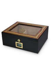 XIFEI Cigar Humidor With Hygrometer Humidifier 2 Drawers Cedar Wood