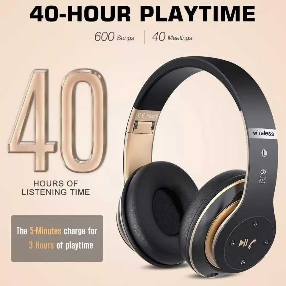 Wireless Bluetooth Noise Cancelling Stereo Earphones