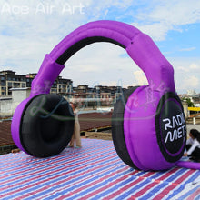 4mW Giant Inflatable Purple Headphone Replica with Lights