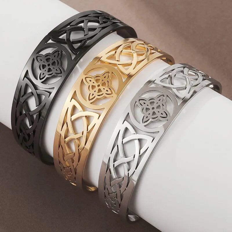 Witch Knot Cuff Stainless Steel Bracelet