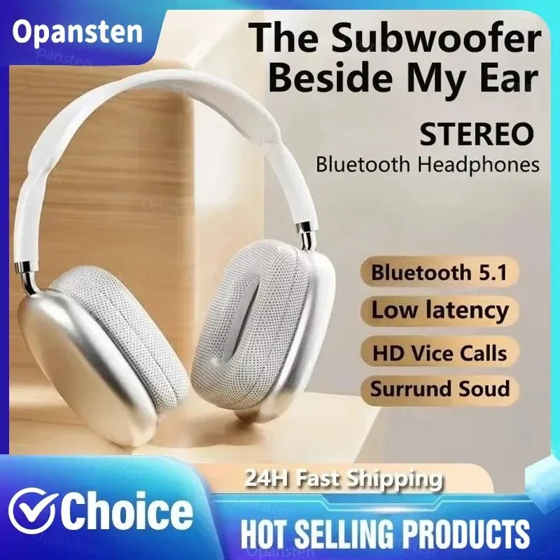 P9 Pro Max Head Mounted Bluetooth Earphones Noise Cancelling Wireless