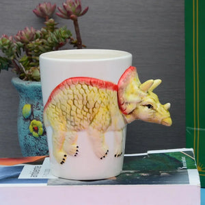 Cartoon 3D Ceramic Cute Dinosaur Shaped Animal Cup