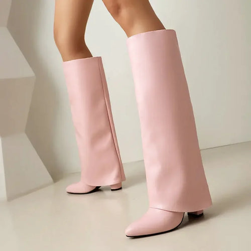 Knee High Faux Leather Boots