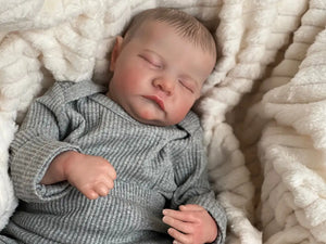 Lifelike 3D Skin Tone Newborn Baby Doll with Visible Veins