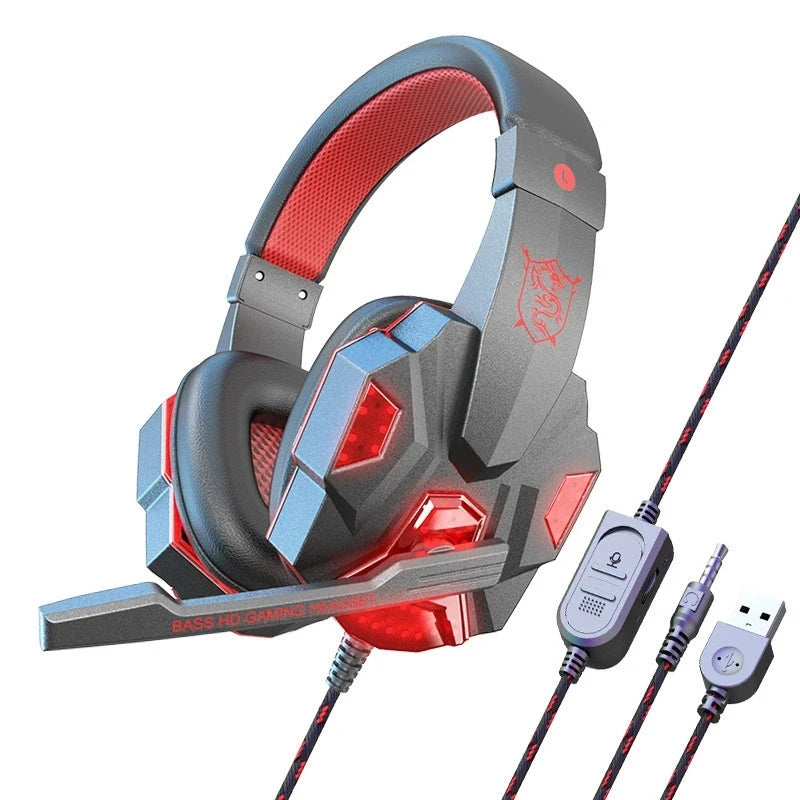 SW-G830 Gaming HiFi Stereo Sound Wired RGB Headset with Mic Breathing Lights