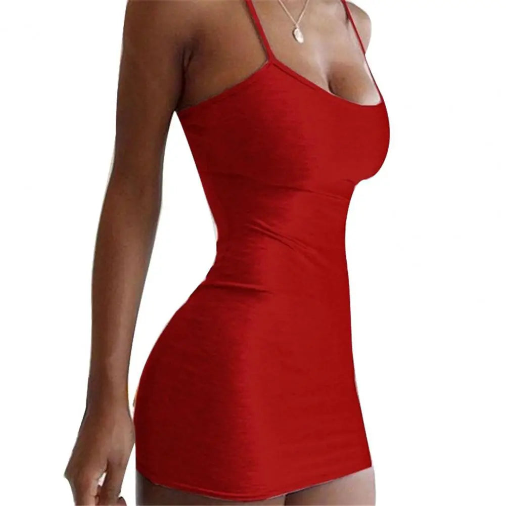 Shoulder String Skin-friendly Easy Cleaning Short Dress
