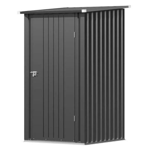 3x3FT Outdoor Storage Shed with Sloping Roof and Single Lockable Door